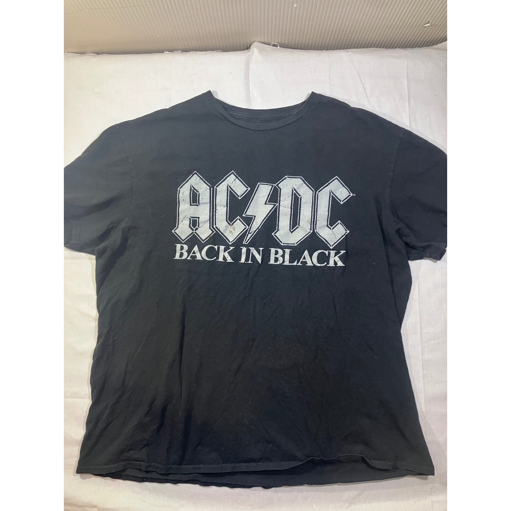 AC/DC Back in Black Graphic‎ Band T-Shirt Black Mens XL 2021 C-Life Group